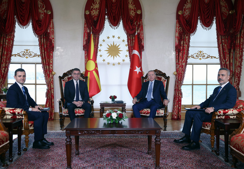 Cumhurbaşkanı Erdoğan, Kuzey Makedonya Başbakanı Mickoski’yi Kabul Etti