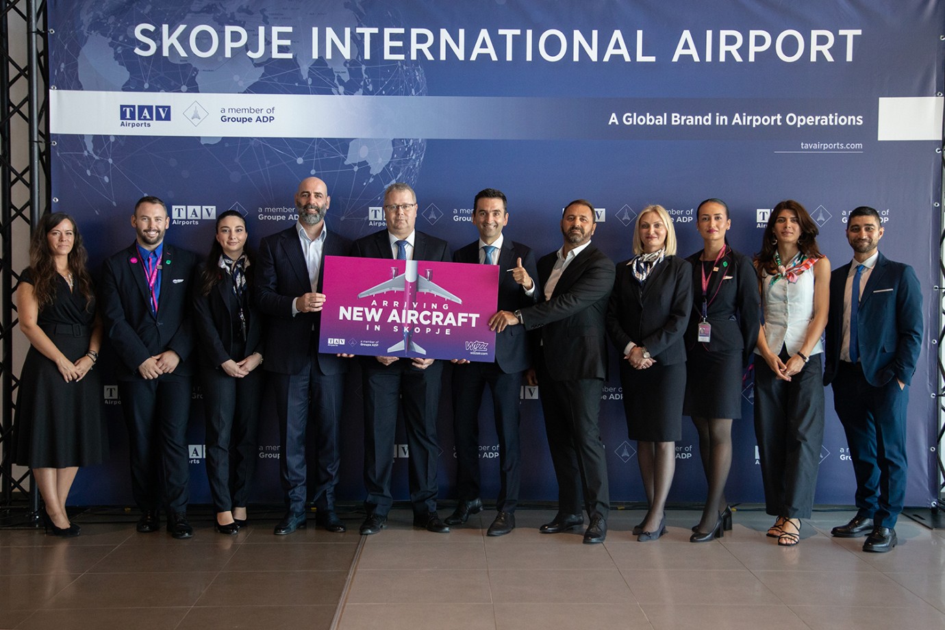 TAV Makedonya, Wizz Air’in Üsküp’e Yedinci Uçağını Eklemesini Kutladı