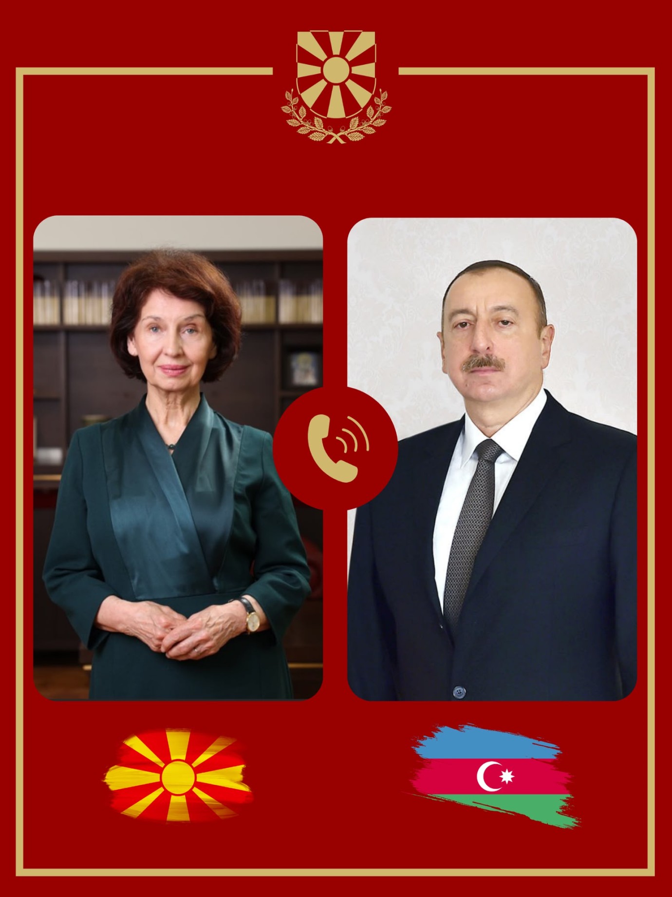 Siljanovska-Davkova, Azerbaycan Cumhurbaşkanı İlham Aliyev ile telefon görüşmesi gerçekleştirdi