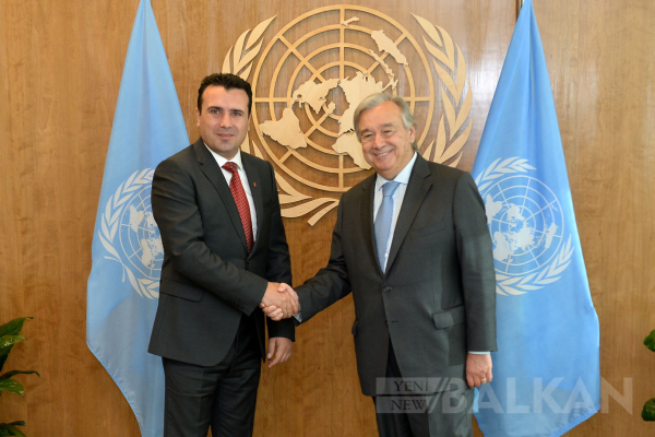 Başbakan Zaev BM Genel Sekreteri Guterres ile Görüşecek