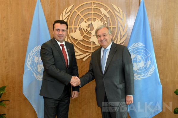 Başbakan Zaev Bugün BM Genel Sekreteri Guterres ile Görüşecek