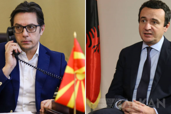 Pendarovski Kosova Başbakanı Albin Kurti ile görüştü