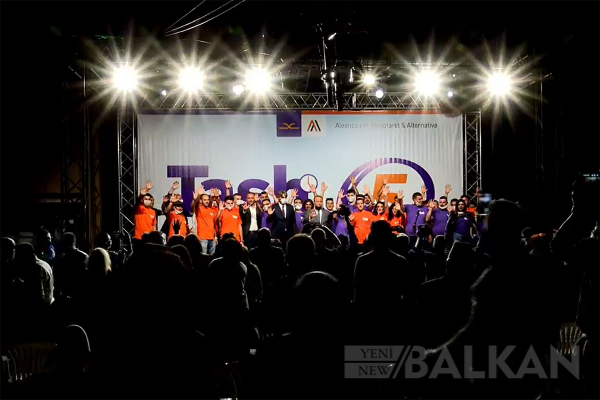 Arnavut İttifakı ile Alternativa Kırçova’da miting düzenledi