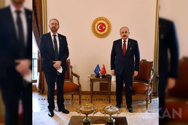 TBMM Başkanı Şentop, AKPM Başkanı Daems'a Batı Trakya Türklerinin sıkıntılarını hatırlattı