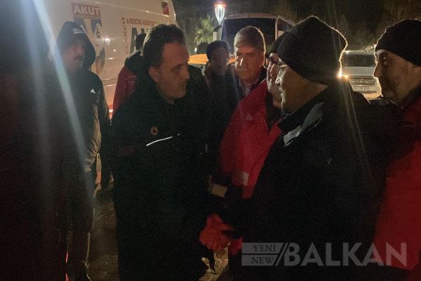 Bakan Dönemez Makedonya’nın koruma ve kurtarma ekibi ile alanda bir araya geldi