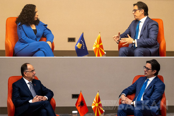 Pendarovski Arnavutluk ve Kosova Cumhurbaşkanlarıyla görüştü