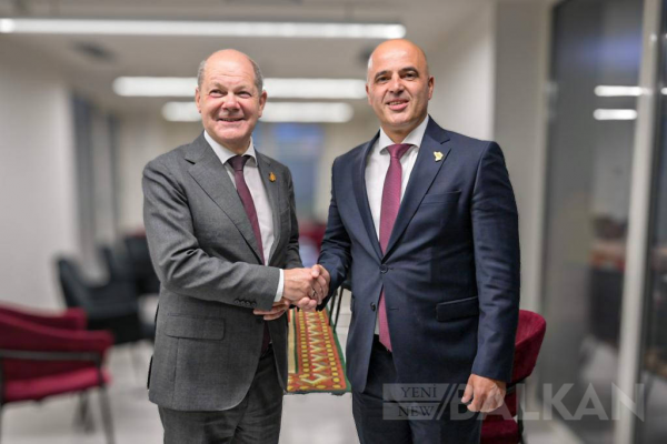 Başbakan Kovaçevski Almanya Başbakanı Scholz ile görüştü