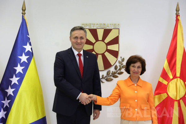 Cumhurbaşkanı Davkova Bosna Hersek Devlet Başkanlığı Konseyi Başkanı Beçiroviç ile görüştü