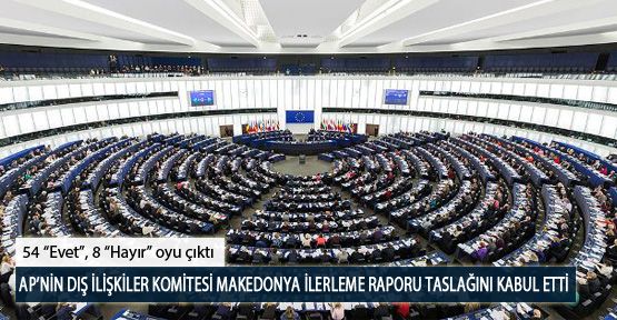 AP’nin Dış İlişkiler Komitesi Makedonya İlerleme Raporu Taslağını Kabul Etti