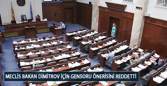  Meclis Bakan Dimitrov için Gensoru Önerisini Reddetti