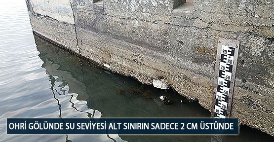 Ohri Gölünde Su Seviyesi Alt Sınırın Sadece 2 cm Üstünde