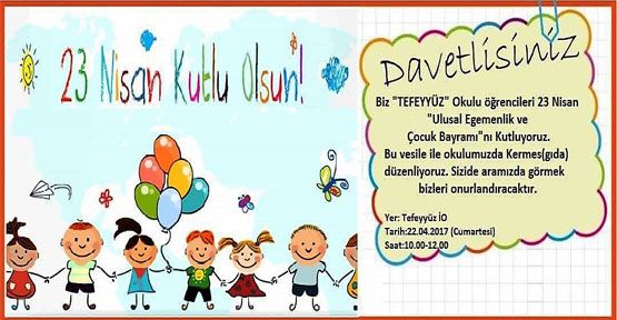 Tefeyyüz İlkokulunda 23 Nisan Kermesi
