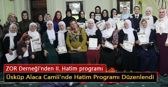 Üsküp Alaca Camii'nde Hatim Programı Düzenlendi